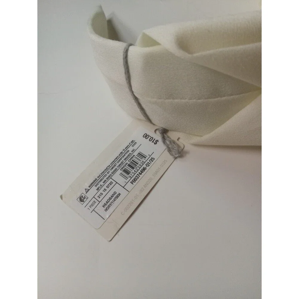 Twist Headband - a New Day™ Ivory: Hair Styling Accessory, Recycled Polyester